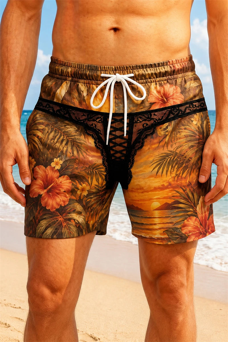 Lace Floral Double Take Trunks