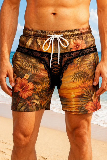 Lace Floral Double Take Trunks