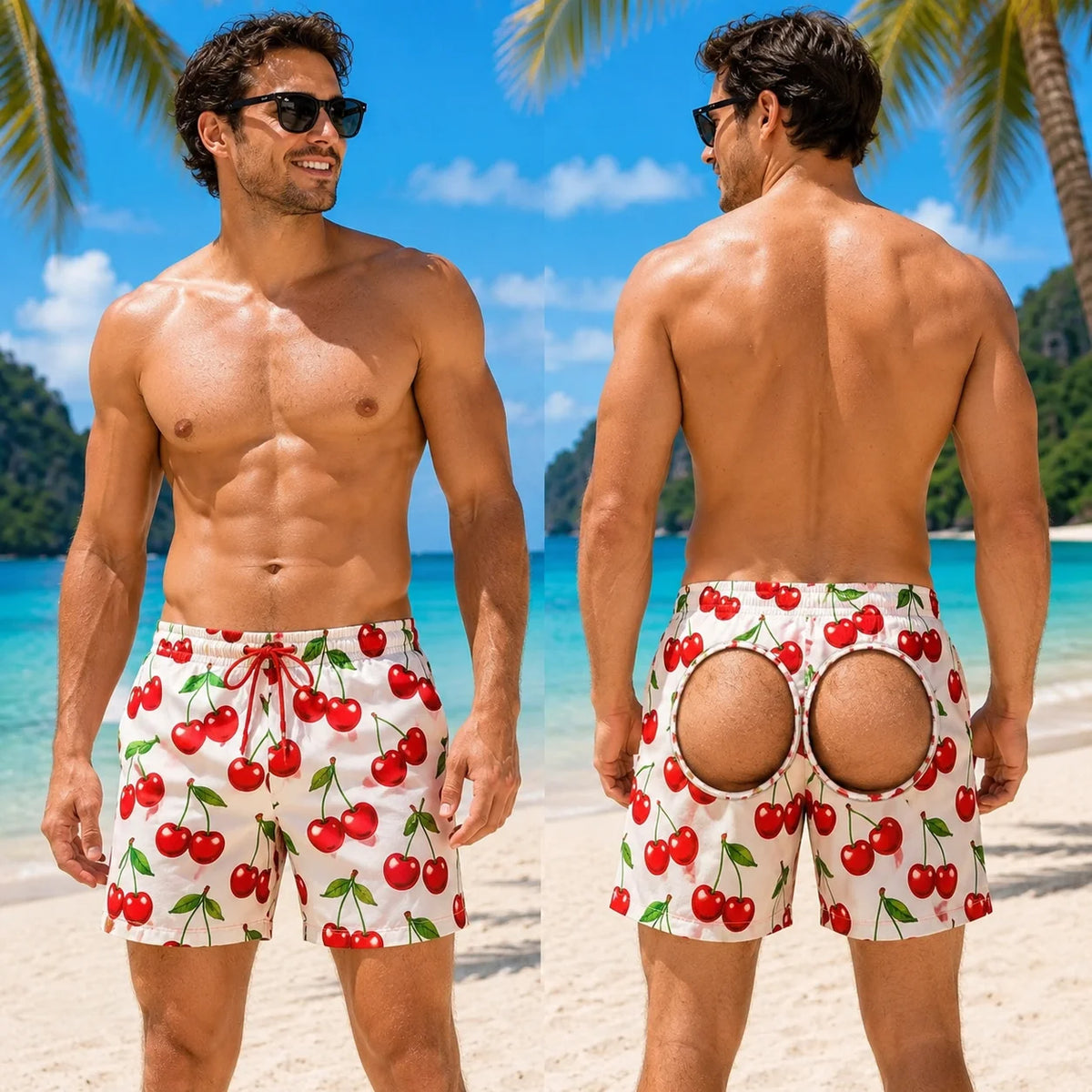 Exposed Butt Swimming Pants